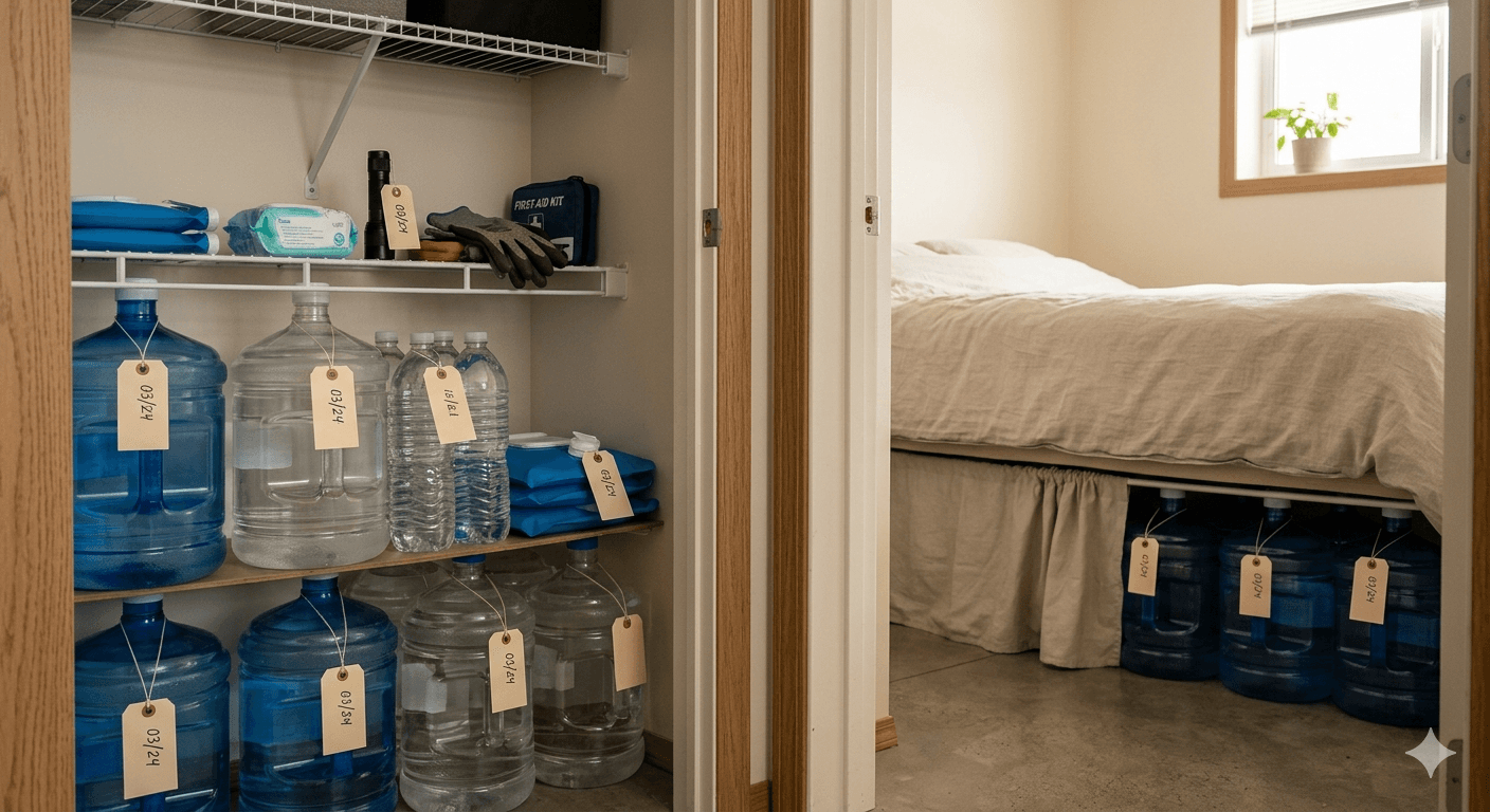 Emergency Water Storage for Apartments: How Much to Keep and Where to Put It